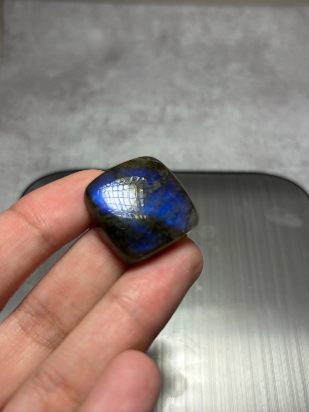 High Royal Blue Flash Labradorite Cabochon 40 Carats